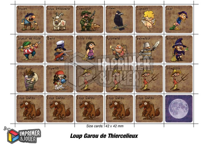 Loup Garou Cartes A Imprimer